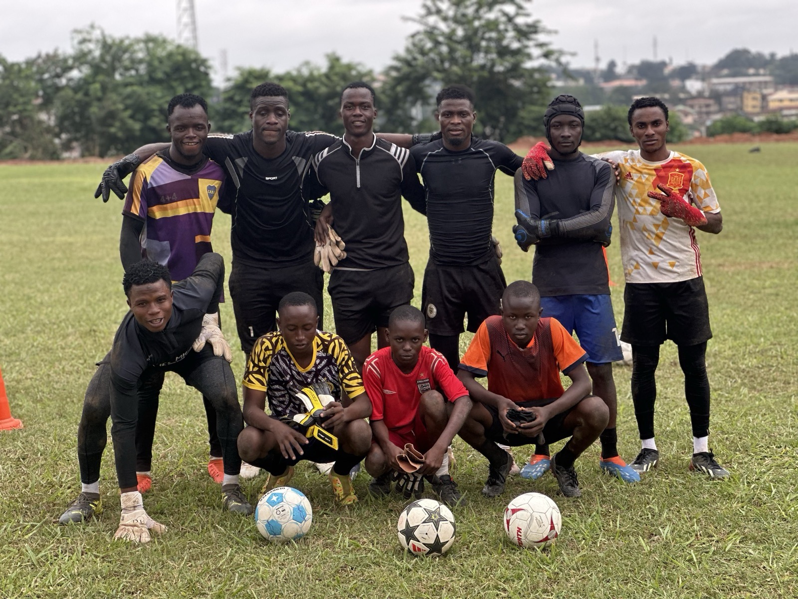 Goalkeeper training in Ibadan